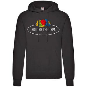 Fotl Vintage Classic Hoodie Large Logo Print Sweater - Fruit Of The Loom