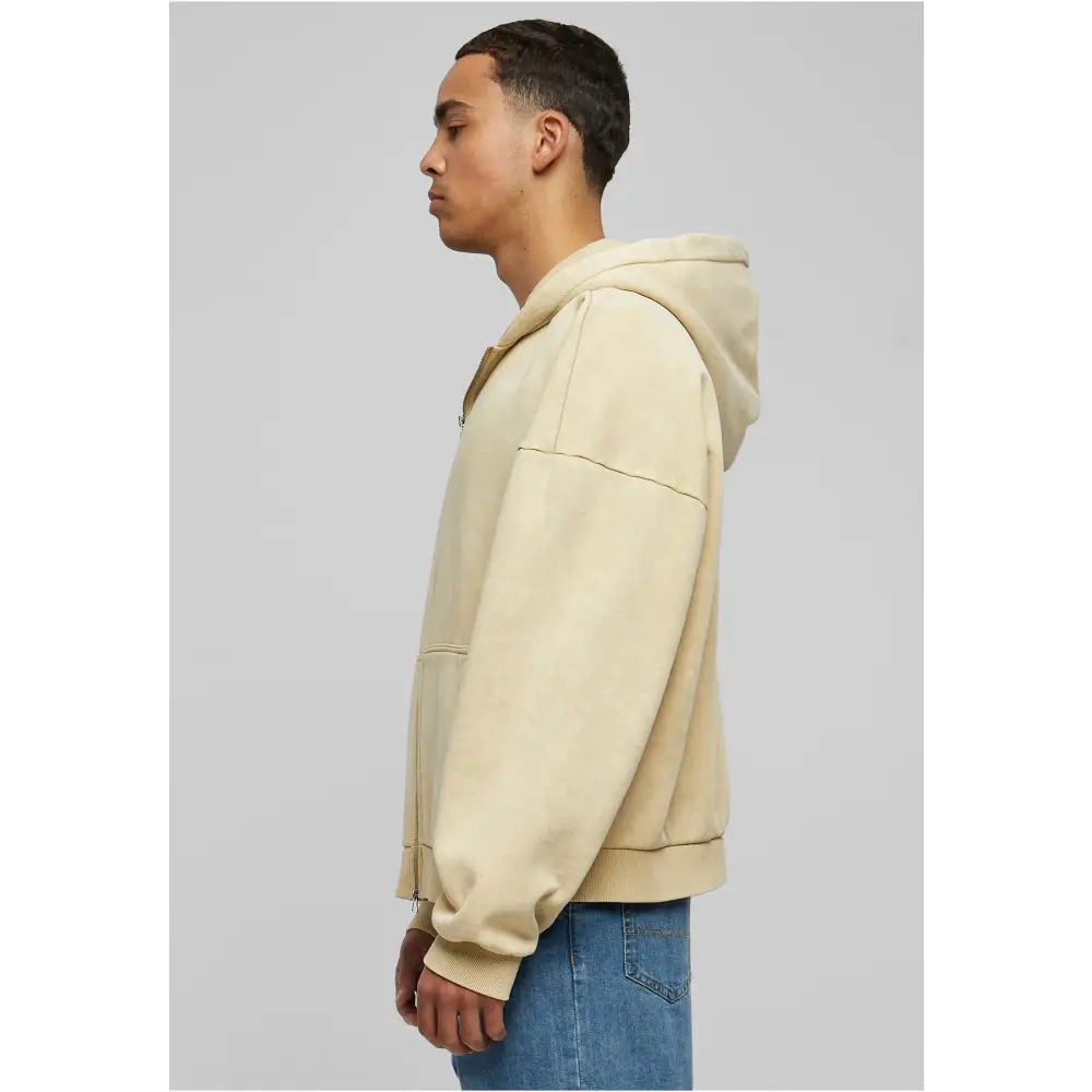 Heavy Stone Washed 90s Zip Hoodie - Urban Classics